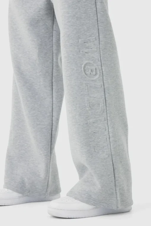 Embossed Worldwide Wide Leg Jogger