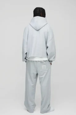 Extreme Oversized Boxy Zip Through Hoodie