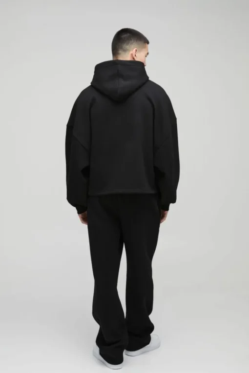 Extreme Oversized Boxy Zip Through Hoodie