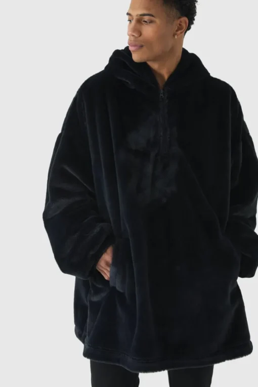Extreme Oversized Zip Fleece Hoodie