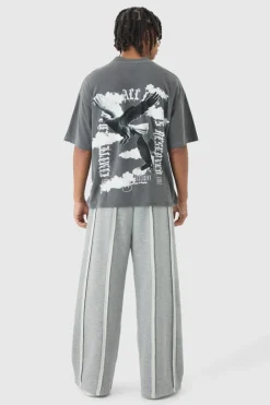 Extreme Wide Leg Exposed Seam Jogger