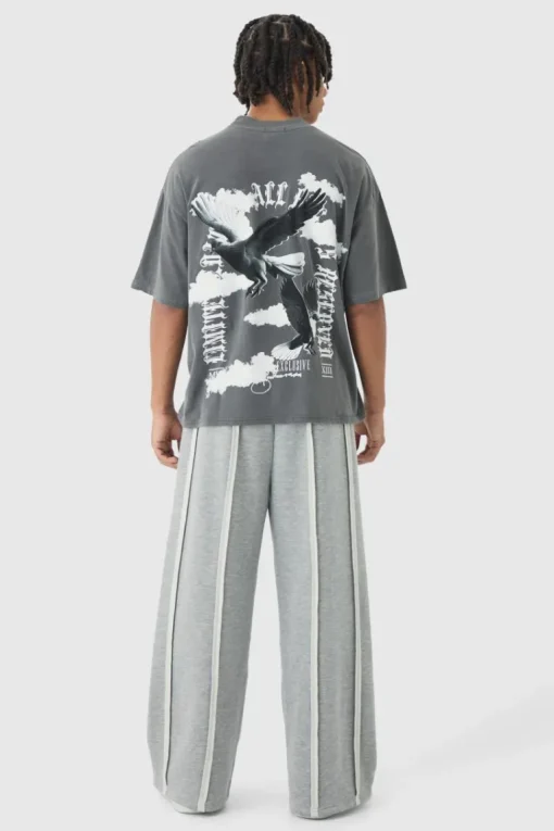 Extreme Wide Leg Exposed Seam Jogger