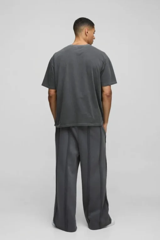 Extreme Wide Leg Exposed Seam Jogger