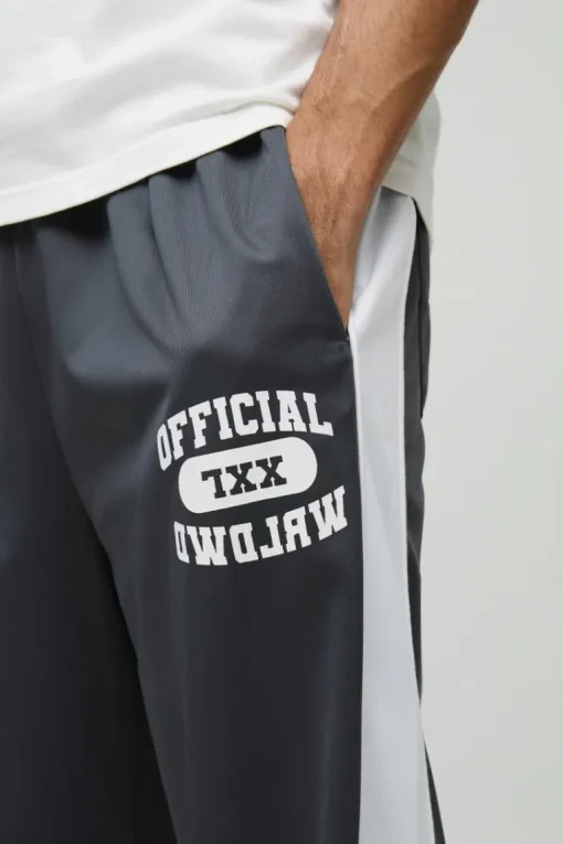 Extreme Wide Leg Graphic Tricot Joggers