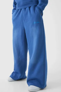 Extreme Wide Leg Man Spray Wash Joggers