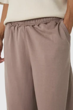Extreme Wide Leg Raw Edge Loopback Jogger