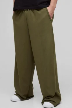 Extreme Wide Leg Raw Edge Loopback Jogger