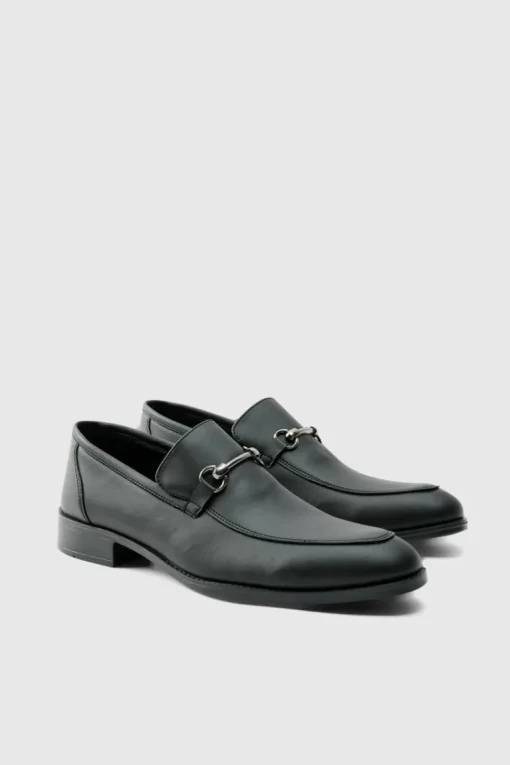 Faux Leather Suede snaffle loafer