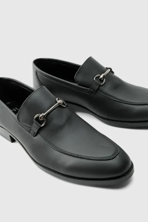 Faux Leather Suede snaffle loafer