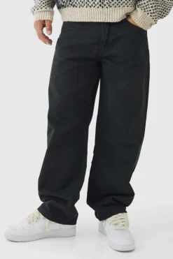 Fixed Waist Baggy Washed Trouser