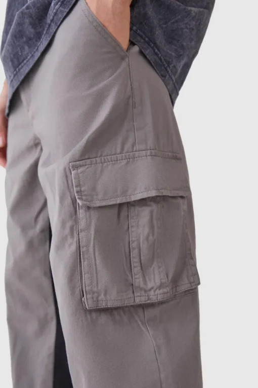 Fixed Waist Gusset Cargo Trousers