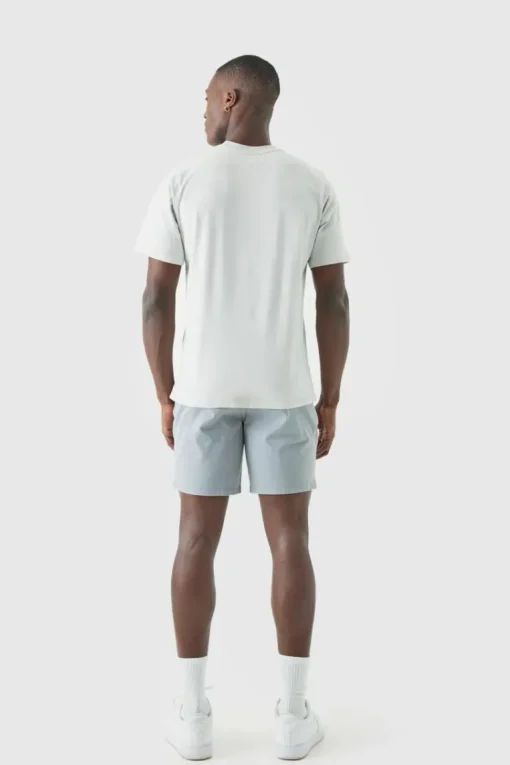 Fixed Waist Skinny Fit Chino Shorts