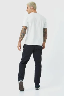 Fixed Waist Slim Cropped Chino