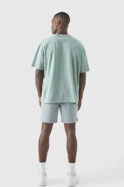 Fixed Waist Slim Fit Chino Shorts
