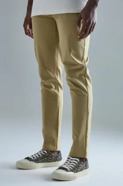 Fixed Waist Slim Fit Technical Stretch Trouser