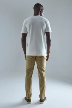 Fixed Waist Slim Fit Technical Stretch Trouser