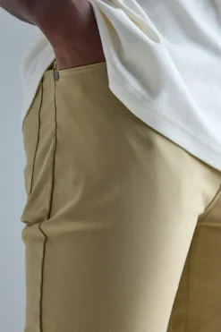 Fixed Waist Slim Fit Technical Stretch Trouser