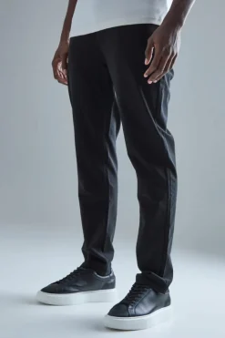 Fixed Waist Slim Fit Technical Stretch Trouser