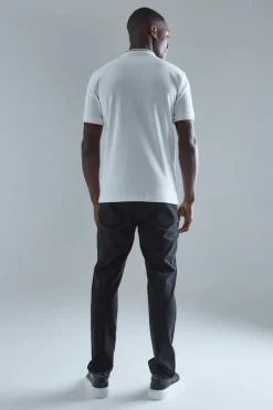 Fixed Waist Slim Fit Technical Stretch Trouser