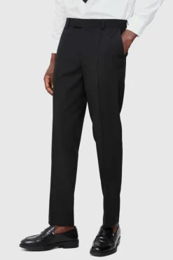 Fixed Waist Slim Pintuck Tailored Trousers