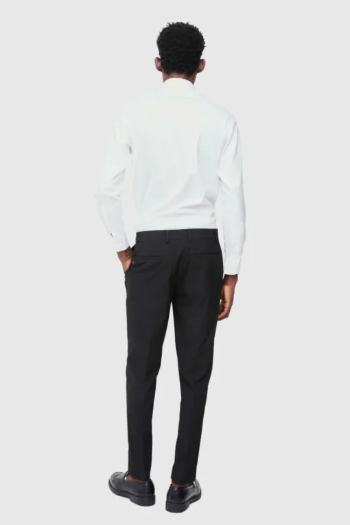 Fixed Waist Slim Pintuck Tailored Trousers