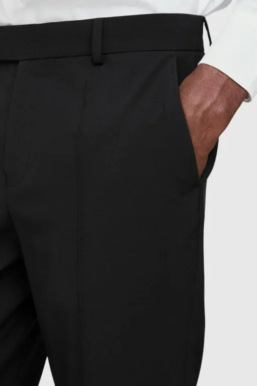 Fixed Waist Slim Pintuck Tailored Trousers