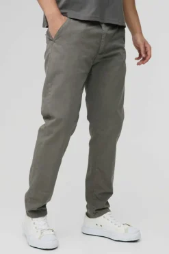 Fixed Waist Straight Chino Trousers