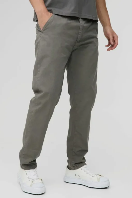 Fixed Waist Straight Chino Trousers