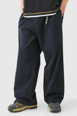 Fixed Waist Super Wide Leg Chino With Charm