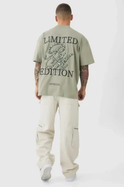 Fixed Waist Washed Baggy Cargo Trouser