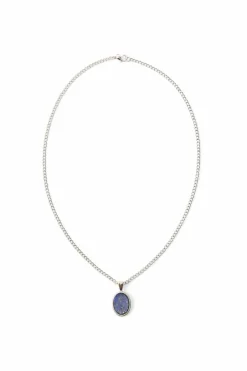Gem Pendant Necklace In Silver