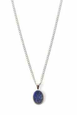 Gem Pendant Necklace In Silver