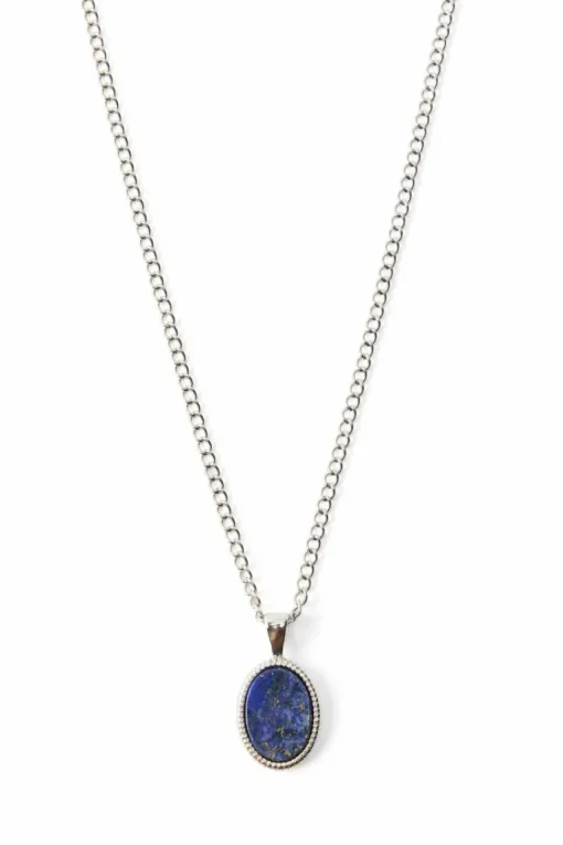 Gem Pendant Necklace In Silver