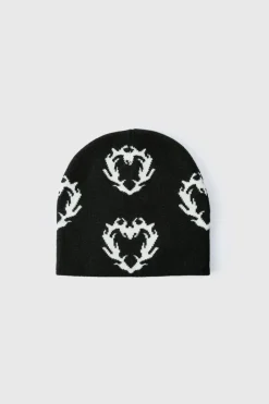 Gothic Heart Graphic Beanie