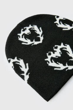 Gothic Heart Graphic Beanie