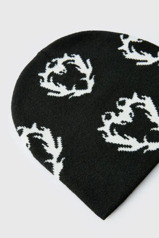 Gothic Heart Graphic Beanie