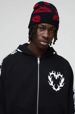 Graphic Lips Beanie