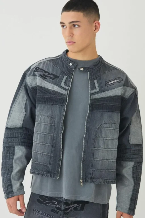 Grey Moto Applique Set