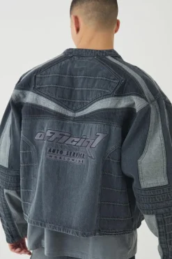Grey Moto Applique Set