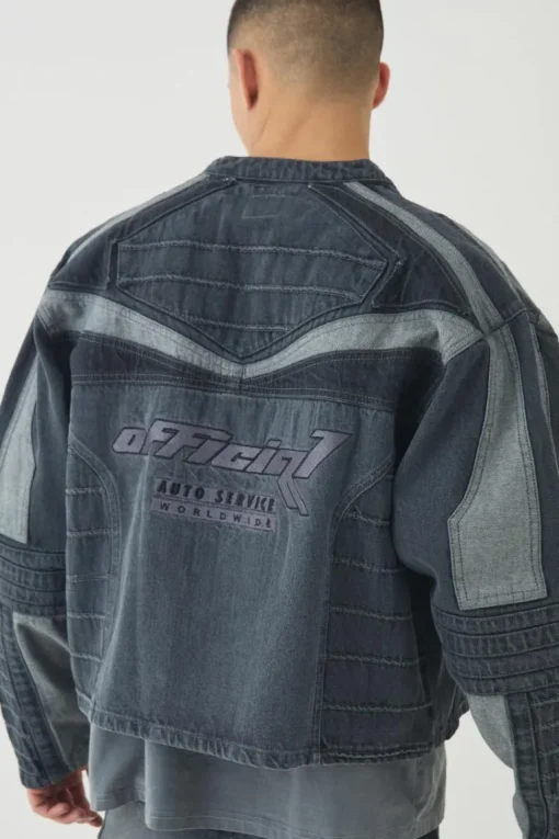 Grey Moto Applique Set