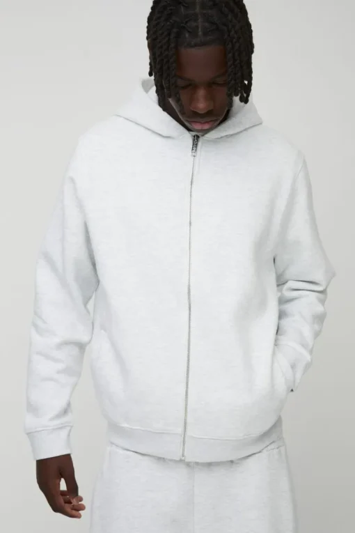 330GSM Basic Zip Through Hoodie
