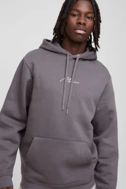 330GSM Man Signature Over The Head Hoodie