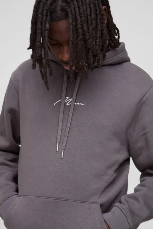 330GSM Man Signature Over The Head Hoodie