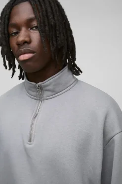 330GSM Oversized Basic Boxy Funnel Neck Sweatshirt