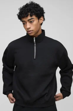 330GSM Oversized Basic Boxy Funnel Neck Sweatshirt