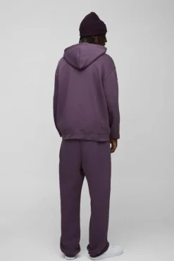 330GSM Oversized Basic Zip Through Hoodie