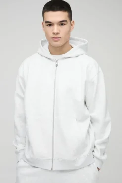330GSM Oversized BM Signature Zip Through Hoodie