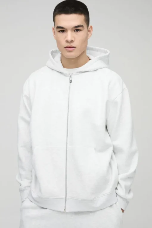 330GSM Oversized BM Signature Zip Through Hoodie