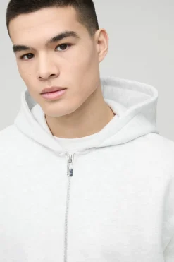 330GSM Oversized BM Signature Zip Through Hoodie