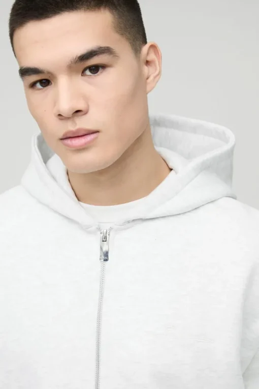 330GSM Oversized BM Signature Zip Through Hoodie